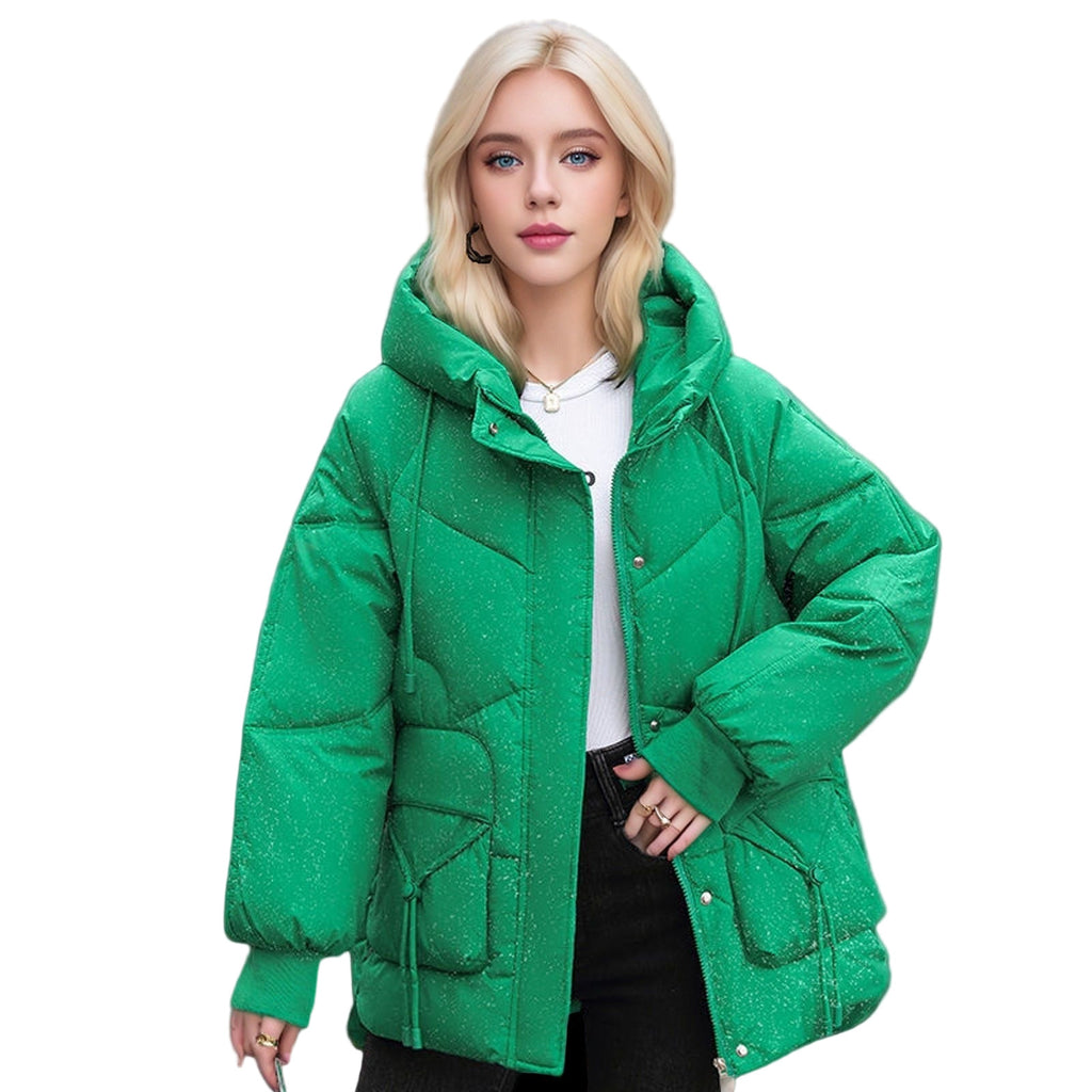 Solid Color Puffer Jacket