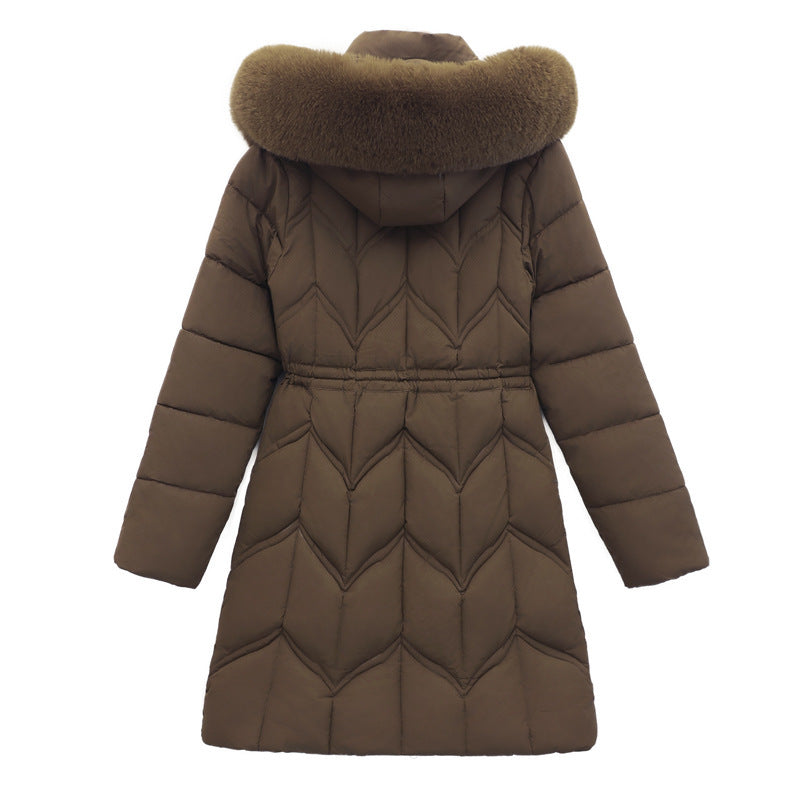 Large Fur Collar Coat Mid-length Jacket