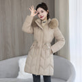 Large Fur Collar Coat Mid-length Jacket